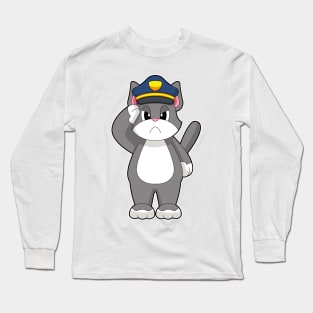 Cat Cop Police Long Sleeve T-Shirt